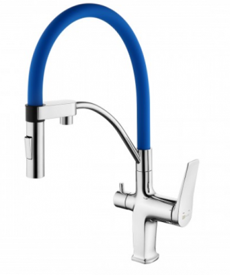 Смеситель Lemark Comfort LM3074C-Blue для кухни с подключением к фильтру с питьевой водой