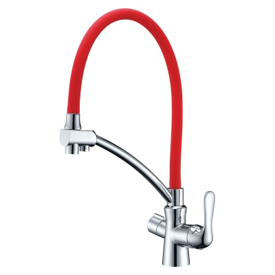 Смеситель для кухни Lemark Comfort LM3070C-Red с подключением к фильтру с питьевой водой