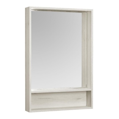 Зеркальный шкаф Акватон Флай 60 Дуб КРАФТ бел