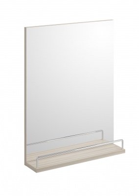 Зеркало с полкой SMART 50 без подсветки прямоугольное универсальная ясень
