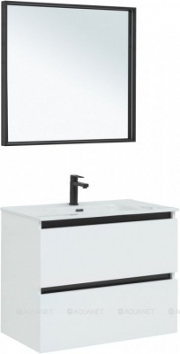 Комплект мебели для ванной De Aqua Ариетта NEW 100 белый матовый