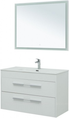Мебель для ванной Aquanet Августа 100 белый (ручка хром)