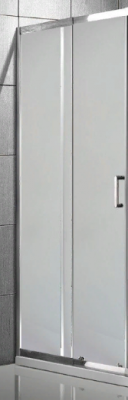 Боковая стенка с дверью Aulica ALC-712-90.1 матов 90-100*195 профиль хром, стекло матовое