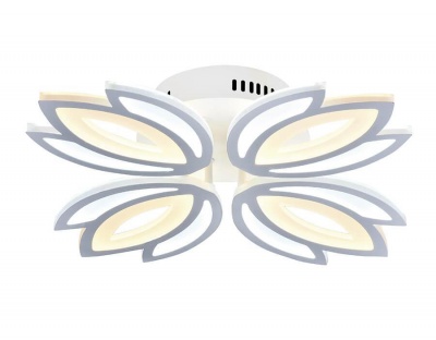 Ambrella Потолочный светодиодный светильник без пульта FA455/4 WH белый 80W 3000K/6400K 530*530*90 (Без ПДУ)
