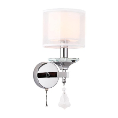 Ambrella Настенный светильник с хрусталем TR4541 CH/WH хром/белый E14 max 40W 340*150*200
