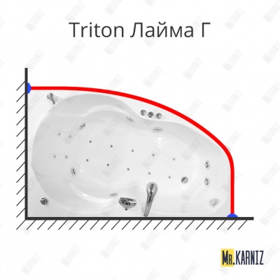 Карниз для ванны Triton Лайма Г 160х95 MrKARNIZ