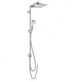 Душевая стойка Hansgrohe Crometta E 240 1jet Showerpipe Reno EcoSmart 27289000 хром без смесителя