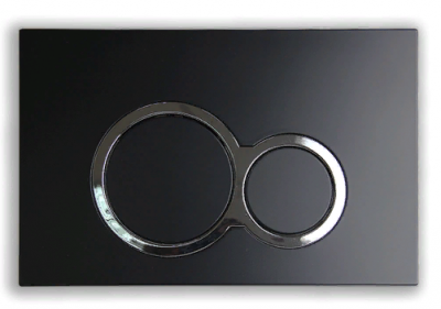 CS003-BMRF Клавиша для инсталляции ALPHA, черный, круг с рамкой