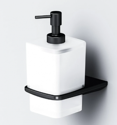 Стеклянный диспенсер для жидкого мыла с настенным держателем AM.PM Inspire 2.0 A50A36922 черный