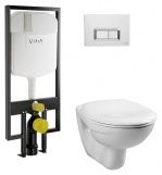 Vitra Normus Set 9773B003-7200: инсталляция и унитаз, крышка soft close