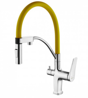 Смеситель Lemark Comfort LM3074C-Yellow для кухни с подключением к фильтру с питьевой водой