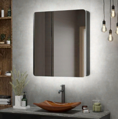 Зеркало-шкаф Континент Eltoro black LED 760х850