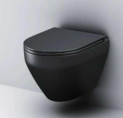 Унитаз подвесной AM.PM Spirit V2.0 C701700MBSC безободковый с сиденьем черный