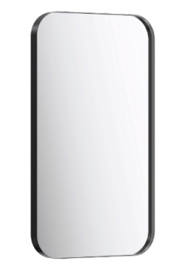 Зеркало Aqwella в металлической раме, цвет черный, 50*90 см