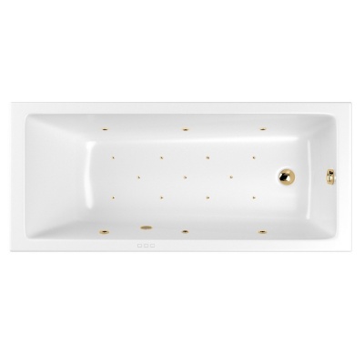 Ванна WHITECROSS Wave Slim 160x70 "RELAX" (золото)