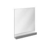 Зеркало с полкой серый глянец 55х75 10°