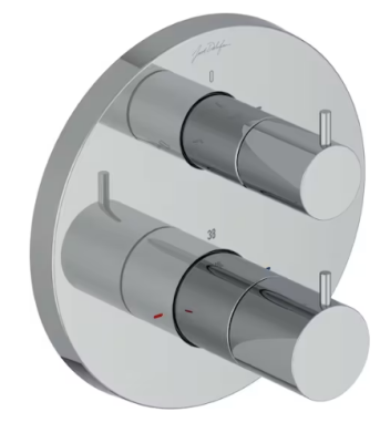 Термостатический смеситель на 2 выхода, круглая лицевая панель JacobDelafon E78024-4A-CP