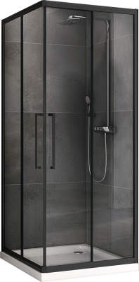Душевой уголок ABBER Schwarzer Diamant AG02080BH 80*80