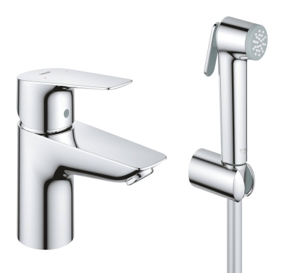 Смеситель для раковины GROHE Start Edge QuickFix с гигиеническим душем, S-Size, хром 23773001