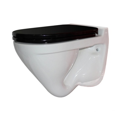 Подвесной унитаз Sanita Luxe Attica Color Black с сиденьем Soft Close