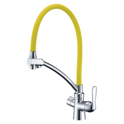 Смеситель для кухни Lemark Comfort LM3070C-Yellow с подключением к фильтру с питьевой водой
