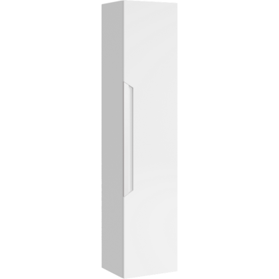 Подвесной универсальный левый/правый пенал Aqwella с одной дверью в белом матовом цвете