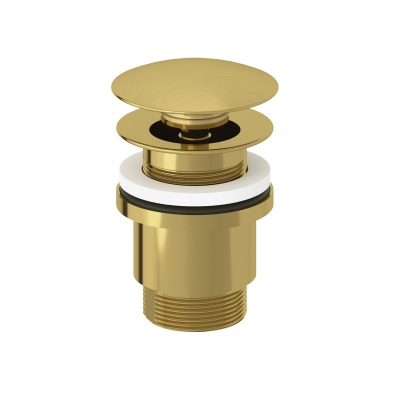 Донный клапан для раковины KLUDI с отверстием для перелива, Brushed Gold