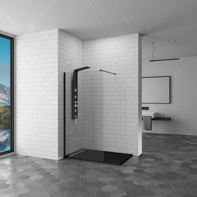 Душевая перегородка RGW RGW WA-10 80х195 (Черный профиль)