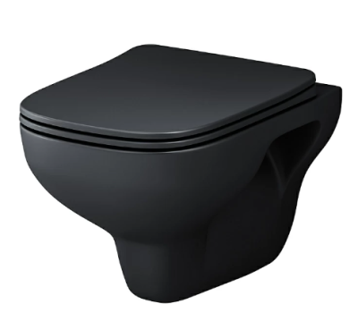 Унитаз подвесной AM.PM X-Joy S C85A1700MBSC безободковый с сиденьем микролифт, черный матовый