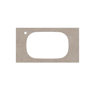 Столешница из керамогранита для раковин, встраиваемых сверху, Риккарди 90 см, бежевый матовый