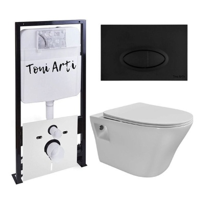Комплект TONI ARTI TA-01 + Lamoli с сиденьем с микролифтом, с клавишей Freto TA-0054