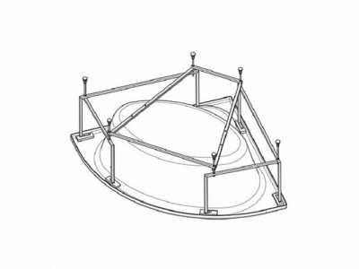 Монтажный набор для ванны 170x115 Roca Luna