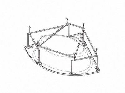 Монтажный набор для ванны 150х150 Roca Bali
