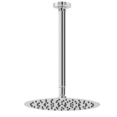 CZR-B-TDDR-30/30-01 Верхний душ круглый, диаметр 30 см, с потолочным изливом 30 см, нержавеющая сталь, Хром