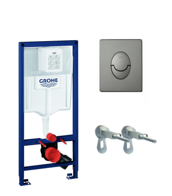 Инсталляции GROHE Rapid SL 3 в 1 38772001 c клавишей VIEIR VRQ66-4G Skate Air (оружейная сталь)