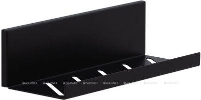 Полка Aquanet Магнум 30x8 черная матовая, открытая