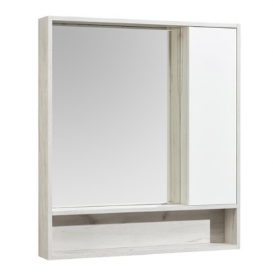 Зеркальный шкаф Акватон Флай 80 Дуб КРАФТ бел