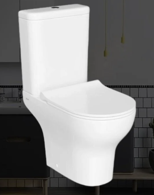 Напольный унитаз Vitra Zentrum 9824B003-7219, безободковый, Open-back, сиденье микролифт, белый