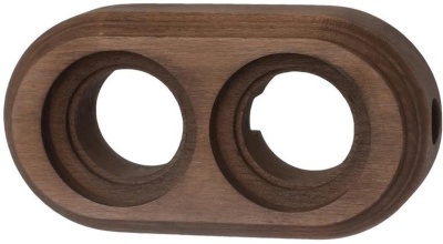 Рамка 2-м ретро для монтажа с декоративной трубой бук старое дерево Bironi BF1-620-17/T