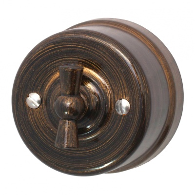 Выключатель 1-кл., пластик, цвет Бронза B1-200-25