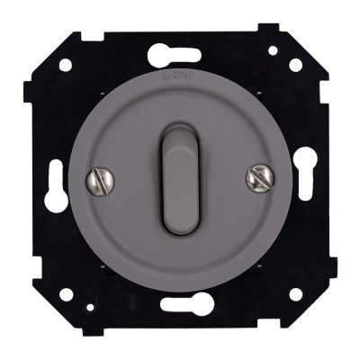 Выключатель 1-кл. проходной (скрытый монтаж), пластик, цвет Титан матовый (клавишный) B3-221-26M