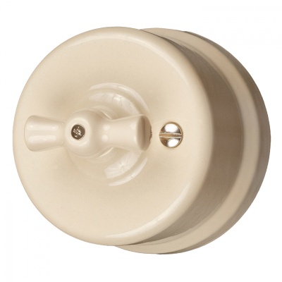 Выключатель 2-х клавишный, керамика, цвет песочное золото B1-202-04