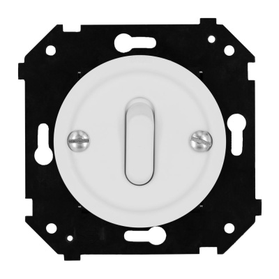 Выключатель 1-кл. (скрытый монтаж), пластик, цвет Белый матовый (клавишный) B3-220-21M