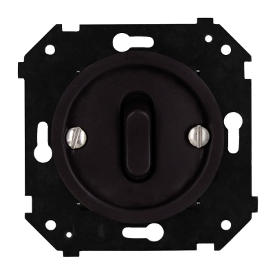 Выключатель 1-кл. (скрытый монтаж), пластик, цвет Коричневый матовый (клавишный) B3-220-22M