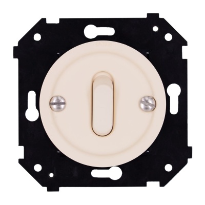 Кнопка одноклавишная, (скрытый монтаж), пластик, цвет Песочное золото матовый B3-220-24M-PB