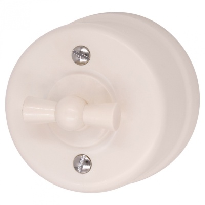 Выключатель 2-кл., пластик, цвет Песочное золото B1-202-24