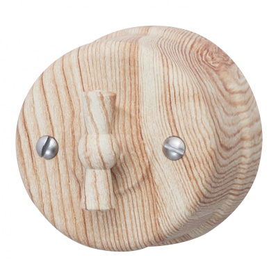 Выключатель 2-клавишный, карельская сосна, пластик B1-202-13