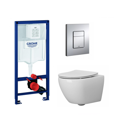 Комплект инсталляция GROHE Rapid 38772001 с унитазом Grossman GR-4457SQ 52cм Торнадо