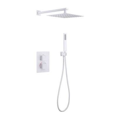 Душевая система ABBER Daheim AF8251W скрытого монтажа без излива, термостат,белый матовый