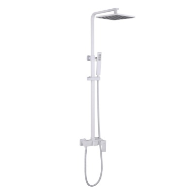 Душевая стойка ABBER Daheim AF8220WL без излива, белая матовая